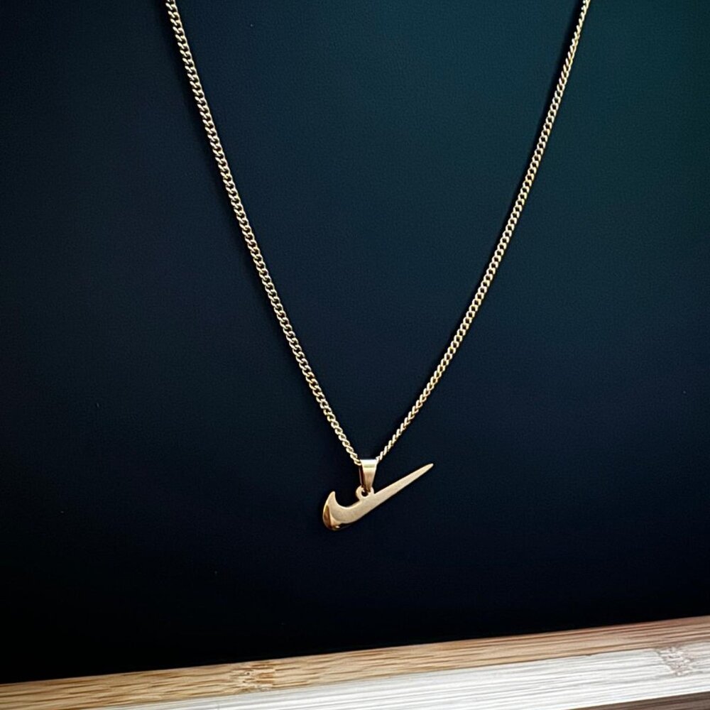 Nike Necklace - Nike Swoosh - 20" Thin Chain - Unisex - Y2K